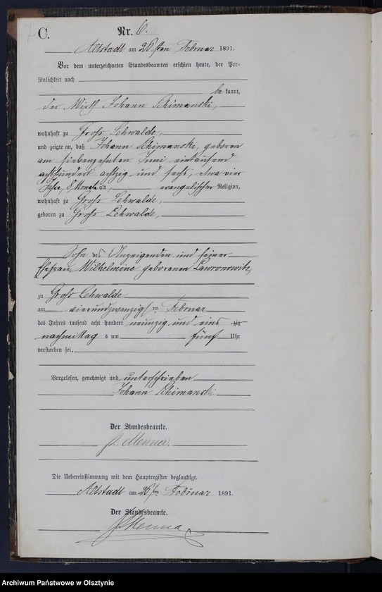 image.from.unit.number "Sterbe-Neben-Register Nr 1 - 43"