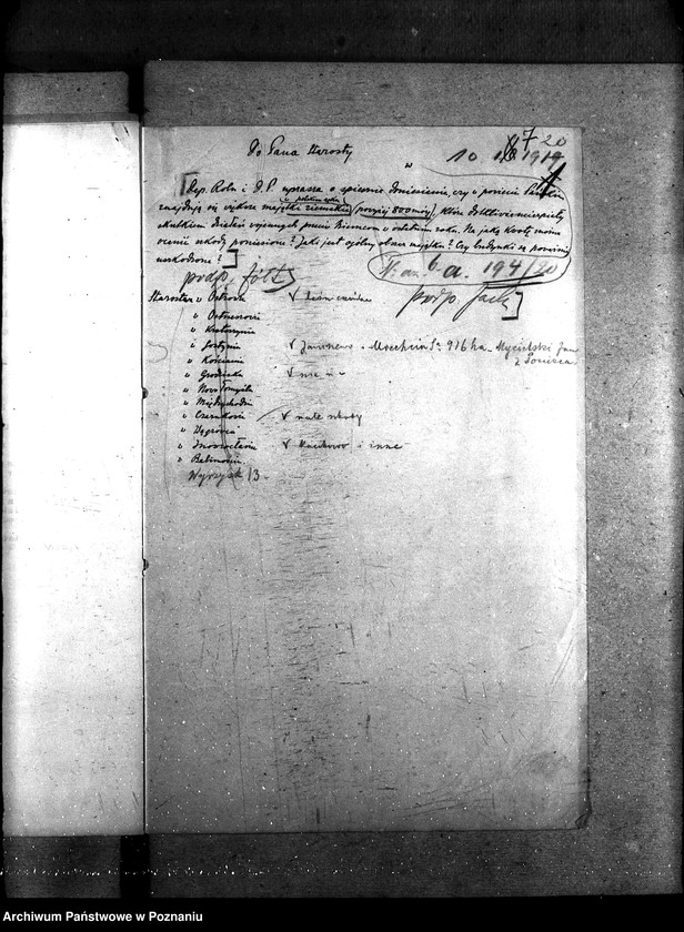 Obraz 11 z jednostki "Sprawy ogólno-administracyjne. Szkody wojenne, zapomogi gosp. rozporządzenie 9.3.20 r."