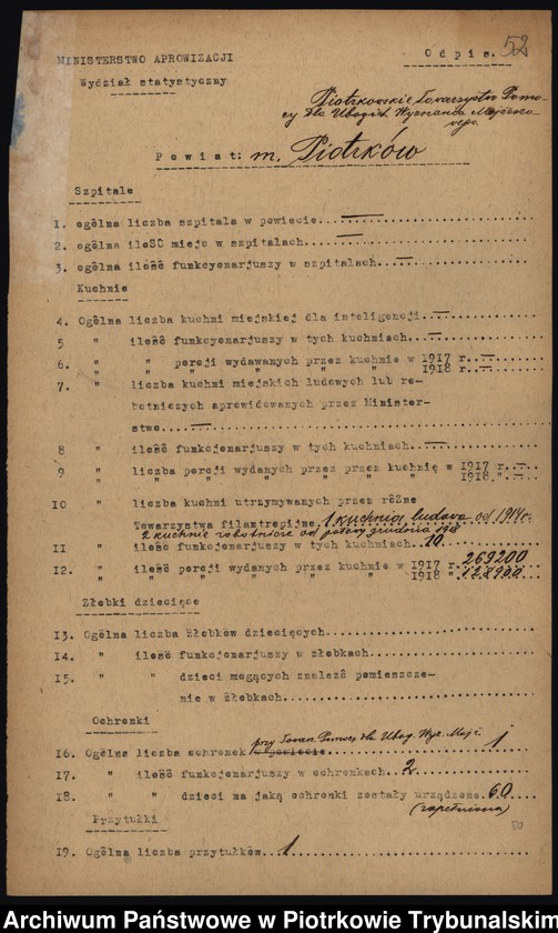 image.from.collection.number "Ochronki, szpitale i przytułki dla starców i kalek. Trudne realia piotrkowskiej służby zdrowia u progu niepodległości111"