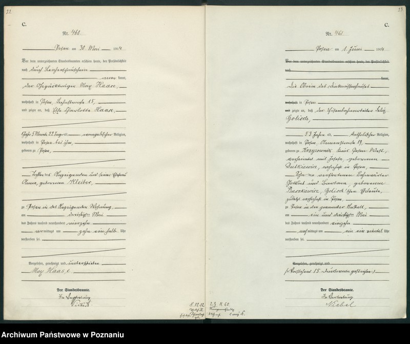 Obraz 14 z jednostki "Księga miejscowa zgonów tom II [Rejestr główny zgonów]"