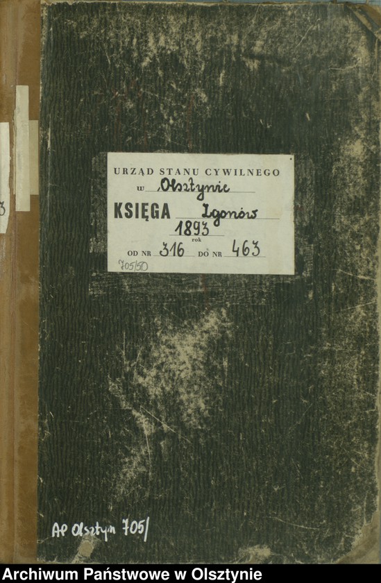 image.from.unit.number "Sterbe-Haupt-Register Tom II,Nr 316 - 463"