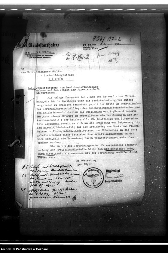 Obraz 5 z jednostki "Spinnstoffwirtschaft. Preisbildung"