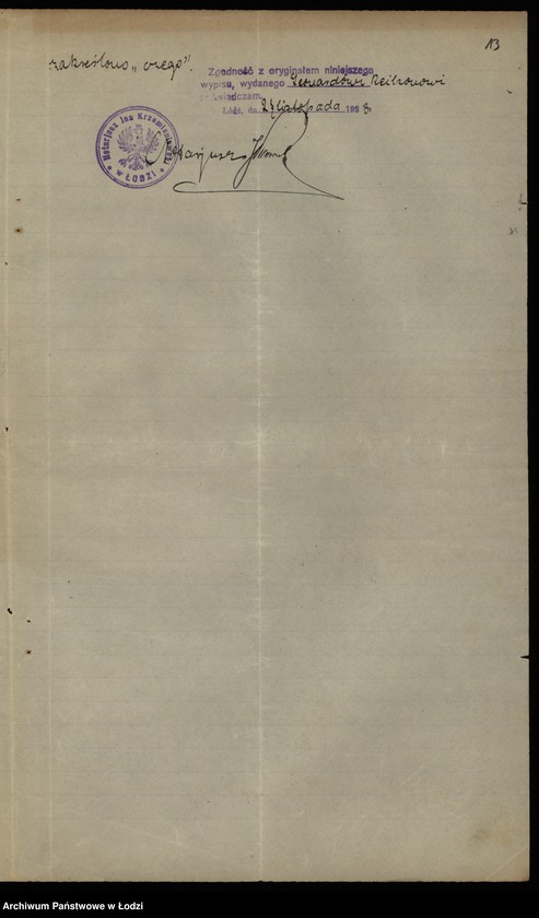 Obraz 15 z jednostki "„Dom Handlowy Leonard Keilson i Kalman Kabaker” – import i handel przędzą, towarami manufakturowymi i artykułami technicznymi"