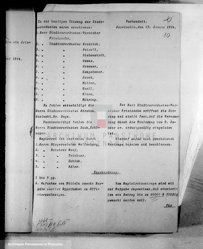 Obraz 14 z jednostki "Die Verwaltung der Stadt Jarotschewo /Jarocin/"