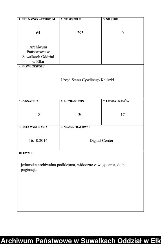 image.from.unit.number "Sterbe-Haupt-Register des Königlichen Preussischen Standes-Amtes Kallischken Kreis Johannisburg"