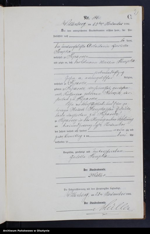 image.from.unit.number "Sterbe-Neben-Register T.II Nr 196 - 223"