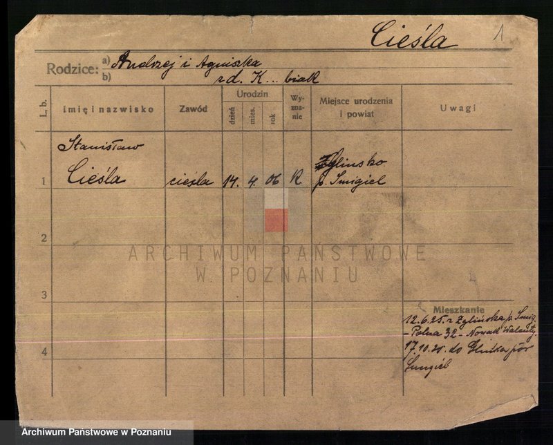 Obraz 3 z jednostki "Cieśla - Cieszyna"