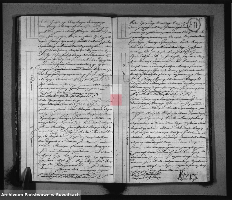 image.from.unit.number "Akta zeszłych stanu cywilnego gminy seyneńskiey od 1-go stycznia 1818 roku."