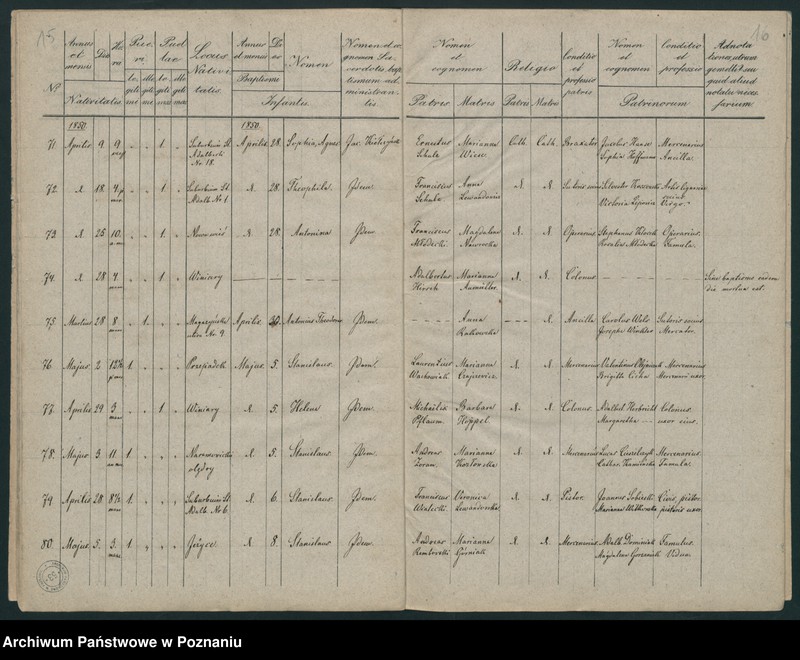 Obraz 10 z jednostki "Księga urodzeń"