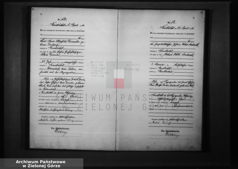 Obraz 11 z jednostki "Sterbe-Haupt-Register 1914 vol. I"