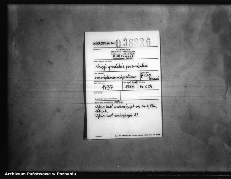 Obraz 2 z jednostki "Inscriptiones, resignationes [protocollon]"