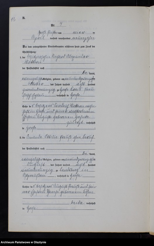 image.from.unit.number "Heiraths-Neben-Register Nr 1 - 27 [ Księga małżeństw - wtóropis ]"