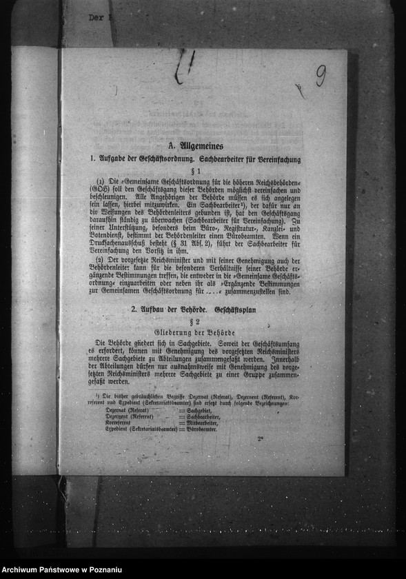 Obraz 13 z jednostki "Geschäftsordnung Abt. II a (i podział czynności)"
