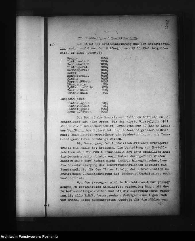 Obraz 12 z jednostki "Lageberichte der Abteilungen für die Zeit vom 1.10.1941. - 31.12.1941"