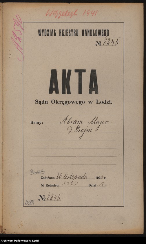 Obraz 2 z jednostki "Abram Majer Bojm- sklep spożywczy"