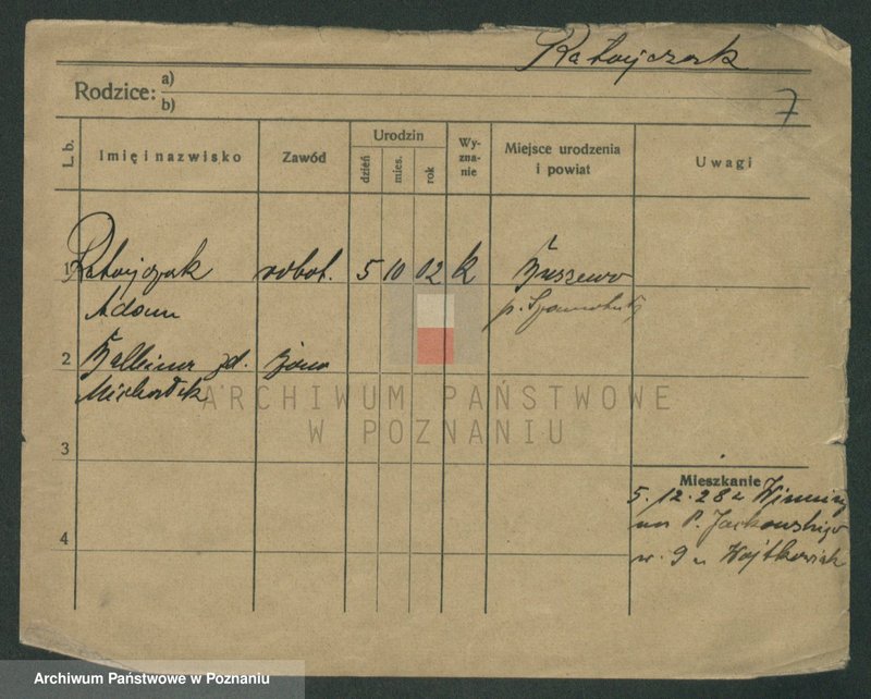 Obraz 9 z jednostki "Ratajczak (żonaci) - Ratajczyk"