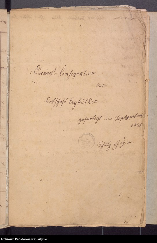 image.from.unit.number "Beläge zur Widminnenschen Kirchen Kassen Rechnung pro 1865"