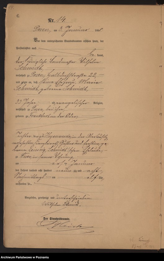 Obraz 17 z jednostki "Księga zgonów t. I"