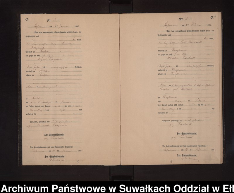 image.from.unit.number "Sterbe-Neben-Register des Preussischen Standes-Amtes Stasswinnen Kreis Loetzen"
