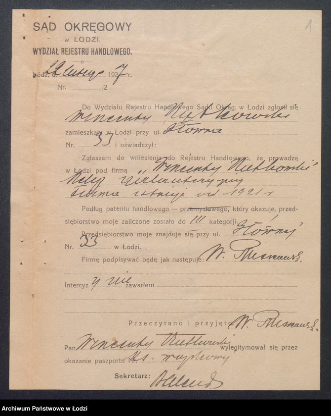 Obraz 3 z jednostki "Wincenty Rutkowski – sklep galanteryjny"