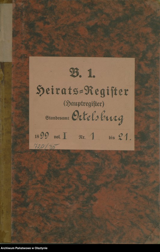 image.from.unit.number "Heiraths-Haupt-Register Nr 1 - 21"