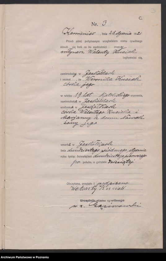 Obraz 5 z jednostki "Rejestr główny zgonów"