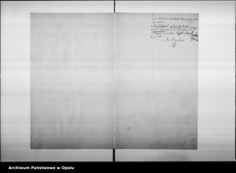 Obraz 9 z jednostki "Acta des Magistrats zu Oppeln betreffend Wein- Bier u.[nd] Branntwein Ausschank im Ringhause 31 /: Moritz Kassel :/ Vol: I"