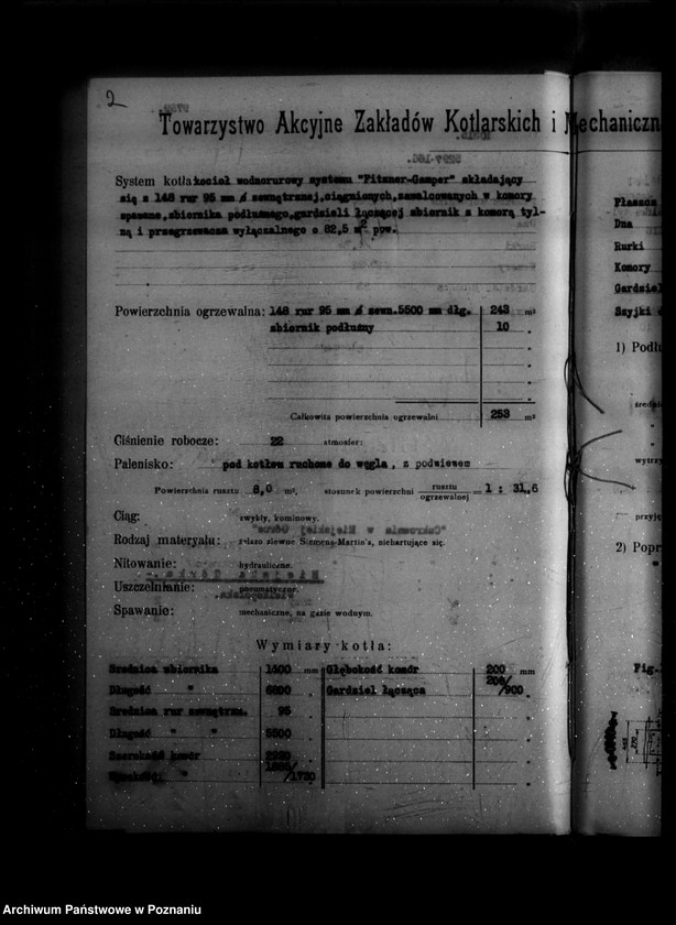 image.from.unit.number "Cukrownia w Miejskiej Górce powiat rawicki nr woj. kotła 5837"
