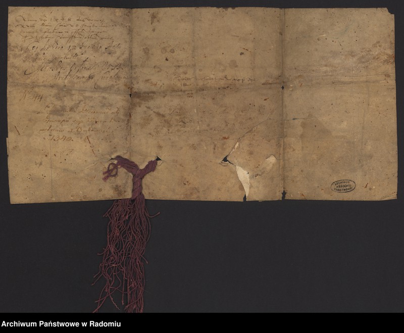 Obraz 10 z kolekcji "Najcenniejsze materiały z zasobu Archiwum Państwowego w Radomiu111"