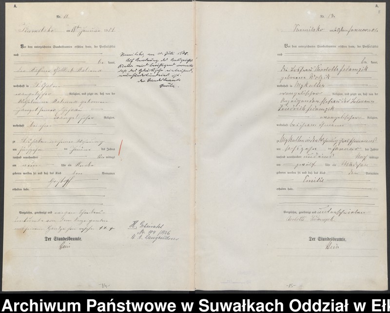 image.from.unit.number "Geburts-Haupt-Register des Königlichen Preussischen Standes-Amtes Kumilsko Kreis Johannisburg"