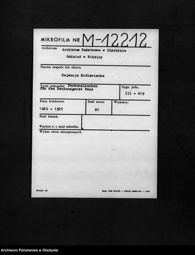 image.from.unit.number "Personal-Akten für den Rechnungsrat Penz [Richard]"