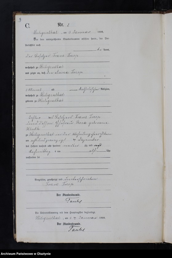 image.from.unit.number "Sterbe-Neben-Register Nr 1 - 42"