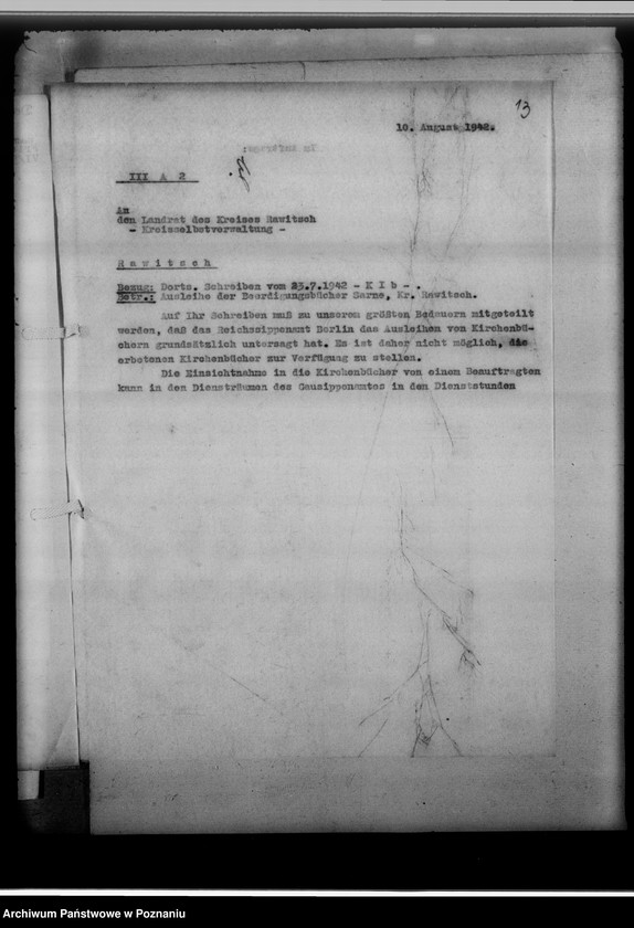 Obraz 17 z jednostki "[Korespondencja w sprawie wypożyczenia ksiąg kościelnych]"