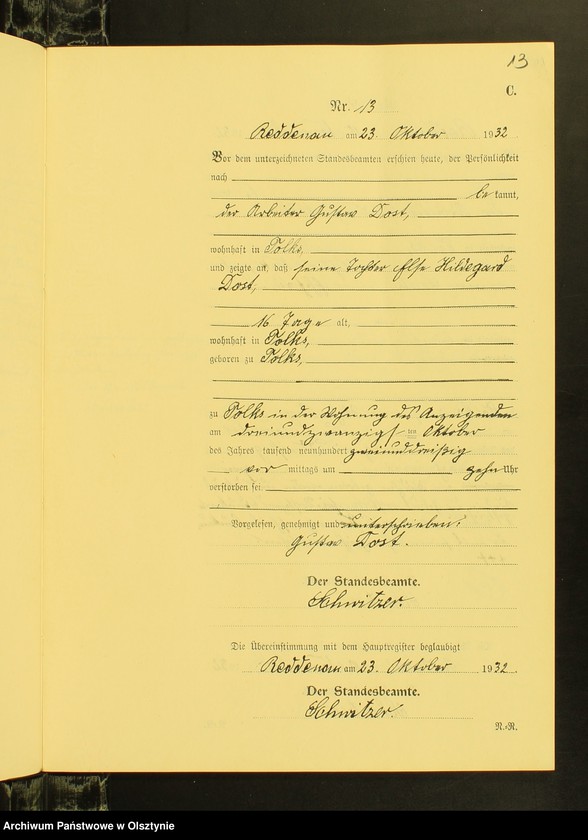 image.from.unit.number "Sterbe-Neben-Register Nr 1 - 19 [ Księga zgonów - wtóropis ]"