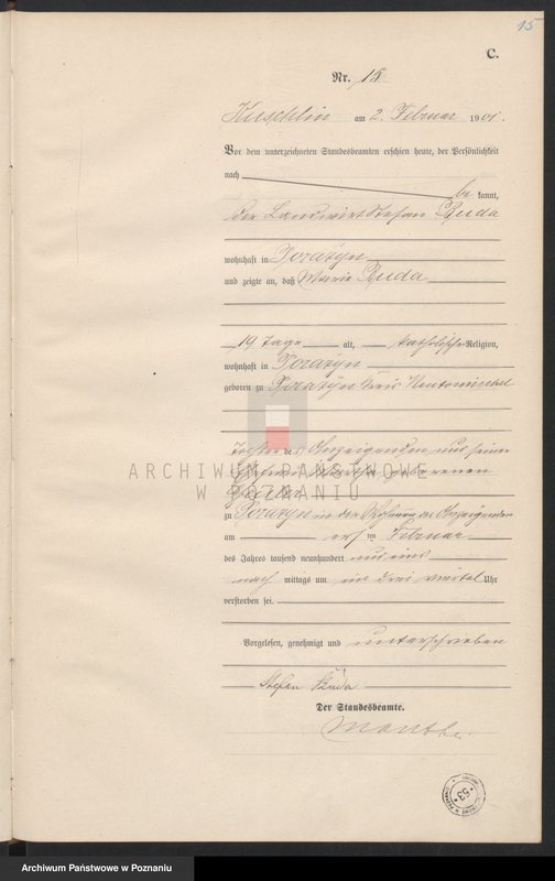 Obraz 18 z jednostki "Sterbe-Haupt-Register"