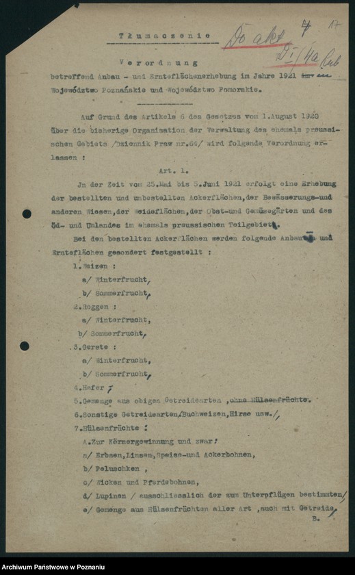 Obraz 19 z jednostki "[Stwierdzenie powierzchni zasiewów w 1921 roku]"