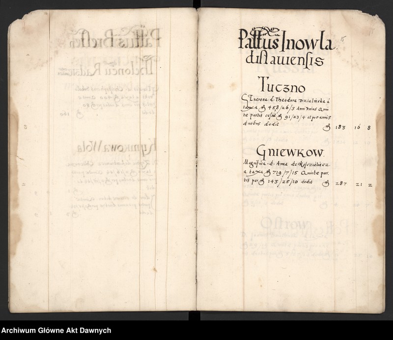 image.from.unit.number "Sumariusz pieniędzy i rejestr retenty piątej części z dochodów dóbr stołowych z terenów całej Rzeczpospolitej."