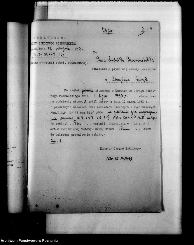 Obraz 8 z jednostki "Prywatna Szkoła Powszechna z niemieckim językiem nauczania Strzyżewo powiat Gniezno"