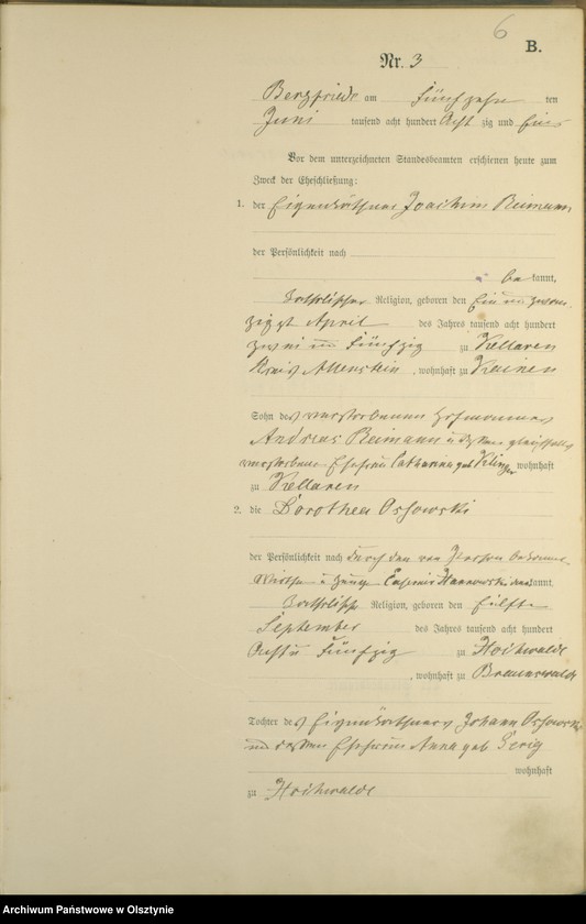 image.from.unit.number "Heiraths-Haupt-Register Nr 1 - 16"