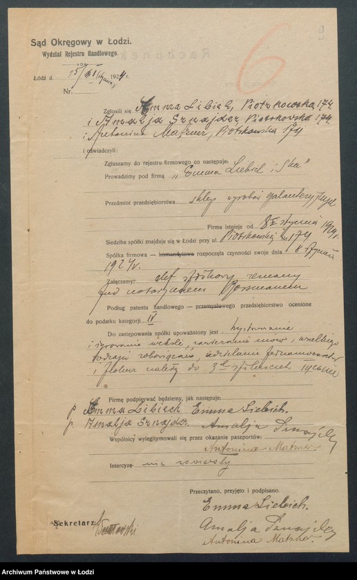 Obraz 11 z jednostki "A. Sznajder i E. Liebiech – sklep galanteryjny"