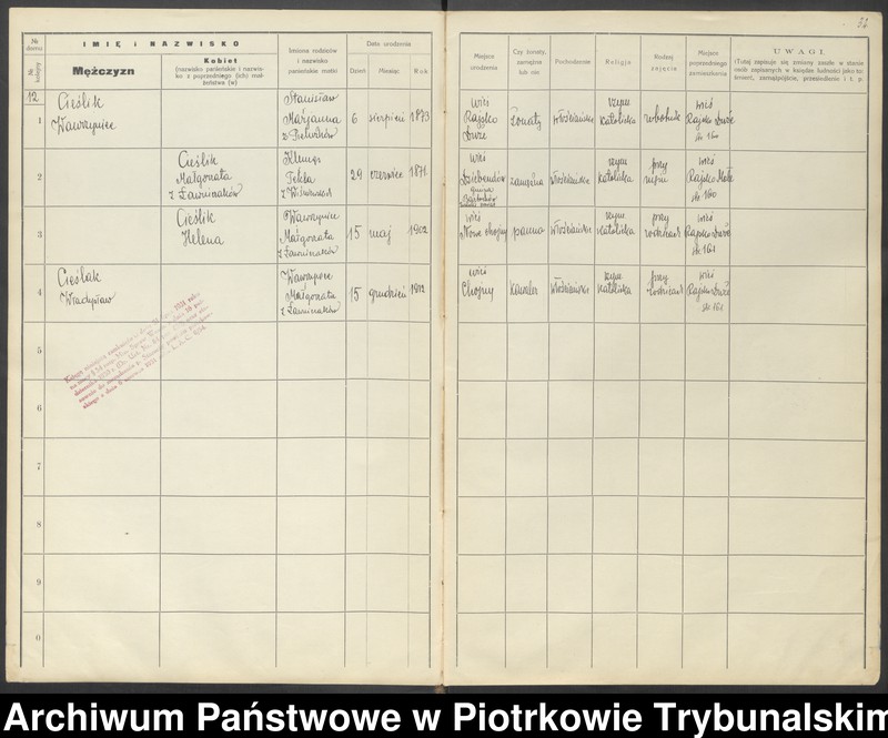 image.from.unit.number "[Księga ludności stałej wsi: Rajsko Duże, Bryszki]"