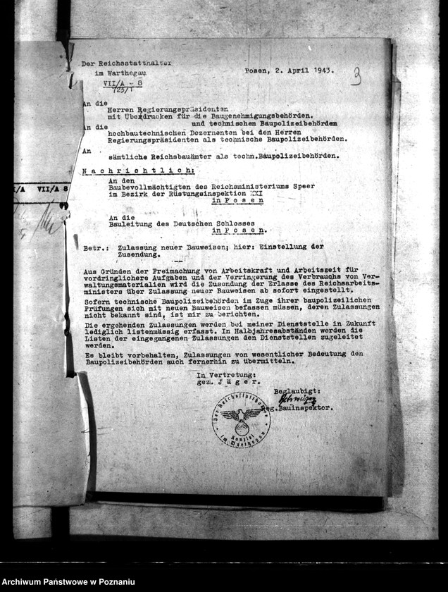 Obraz 7 z jednostki "Zulassung neuer Bauweisen. Lahmbauten. Polizeiliche Bestimmungen. Heizungsanlagen. Bombenschaden."