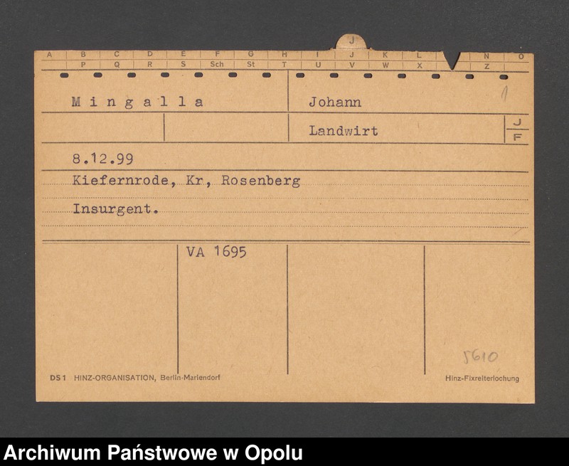 Obraz 3 z jednostki "[Mingalla Johann, ur. 8.12.1899, zam. Kiefernrode]"