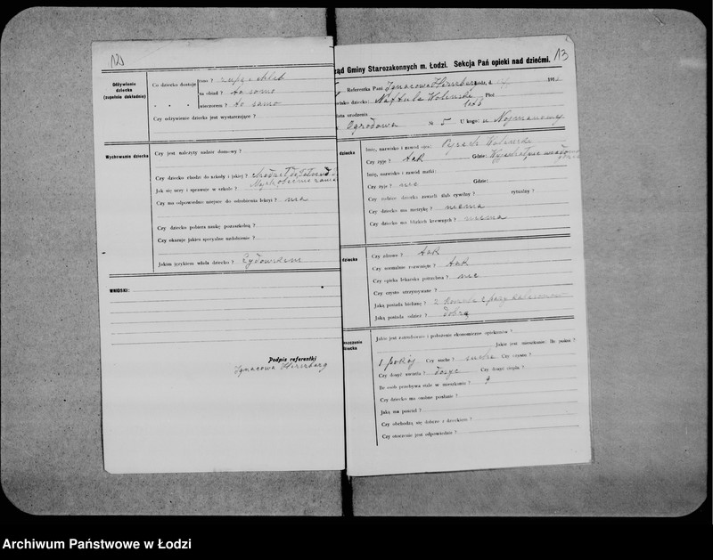 Obraz 11 z jednostki "Kwestionariusze sekcji pań"