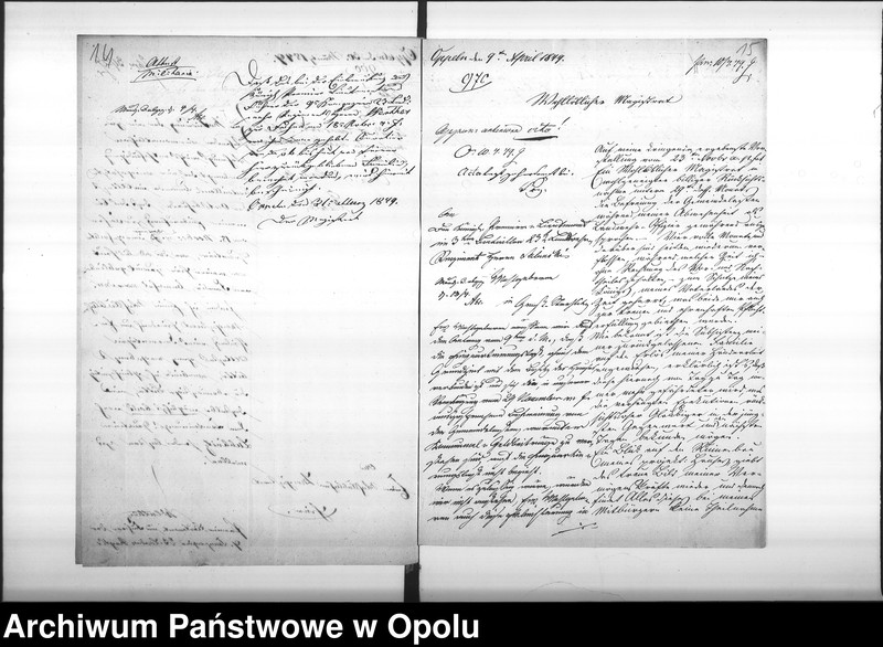 Obraz 15 z jednostki "Acta des Magistrats zu Oppeln betreffend: die Unterstützung der Familien eingezogener Landwehrmänner. de Anno 1848"