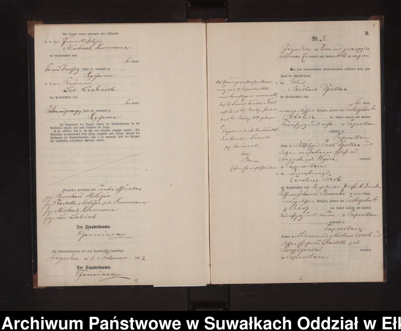 image.from.unit.number "Heiraths-Neben-Register des Preussischen Standes-Amtes Rydzewen Kreis Loetzen"