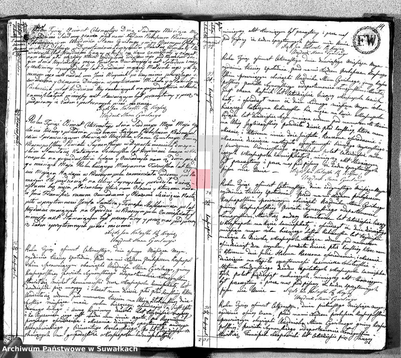 image.from.unit.number "Akta Cywilne Urodzonych Gminy Krasnopolskiey Pttu Seyneńskiego od Ru 1814."