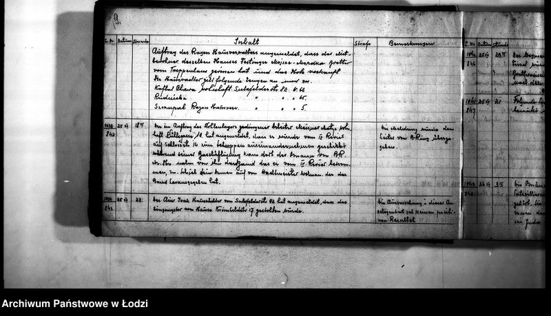 Obraz 11 z jednostki "Meldungs-Buch [Meldunki o wypadkach, przekroczeniach na terenie IV rewiru, o wymierzonych karach]"