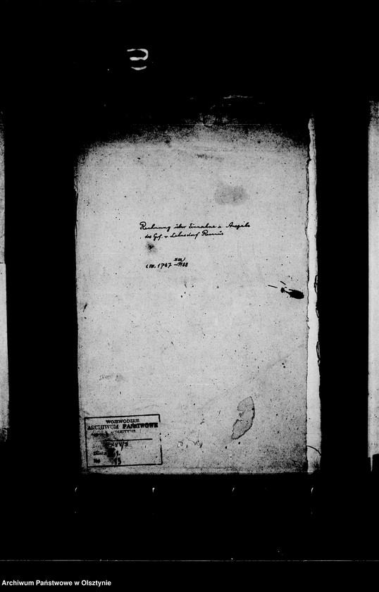 image.from.unit.number "Rechnung über die Einnahme u. Ausgabe von Gf. Lehndorfs Revenüs"
