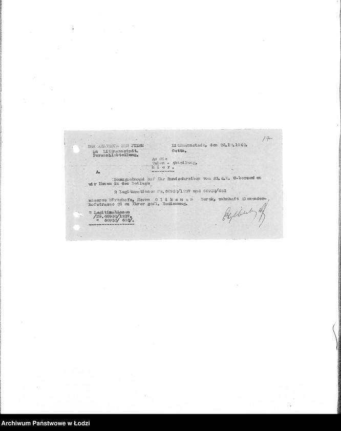 Obraz 20 z jednostki "[Korespondencja z wydziałami: Odzieży, Spraw Specjalnych, Centralnym Biurem Resortów Pracy, Ubezpieczeń, Próśb i Zażaleń oraz innymi w sprawach personalnych, zatrudnienia i płac] "